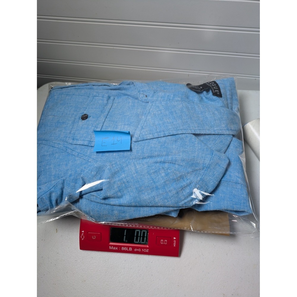 Dialogue Women's Shirt Dress Petite Medium PM Blue Long Sleeve Tie Linen Blend - Picture 9 of 9